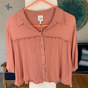 Belle Du Jour button down top